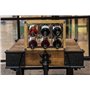 KitchenCraft Industrial Kitchen - Casier à Bouteilles de Vin Vintage, Bois & Métal, Support pour 6 Bouteilles, Style Industriel,