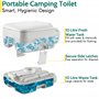 Toilette Camping avec Chasse d'eau et Grand Réservoir Détachable (10 L/20 L)