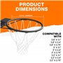 Taille Officielle (45 cm) Basket-Ball Anneau, Filet et Fixations de Montage Mural Créoles. Convient pour Les Adultes et Les Enfa