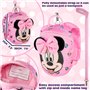 Disney Sac à Dos Minnie - Petit Sac à Dos Fille Crèche Maternelle avec Sangle Anti Perte Détachable