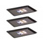 Wham F35 Lot de 3 plaques de cuisson antiadhésives 32 x 23 x 1