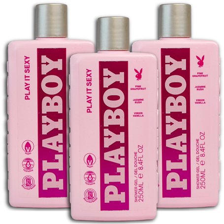 Playboy Lot de 3 gels douche Play It Sexy 3 x 250 ml