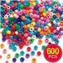 Baker Ross Pack économique de Perles colorées (Lot de 600) - Matériel créatif pour Enfants et Adultes EC1588