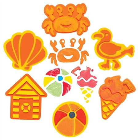 Baker Ross FE306 Tampons en mousse bord de mer - Paquet de 10