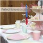 Talking Tables décorations de fête pastel pour 16 invités, assiettes en carton, serviettes jetables, tasses pour anniversaire d'