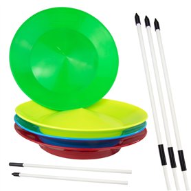Juggle Dream Kit 4 Assiettes Chinoises et 4 Bâtons Divisibles - Plat de Jonglage Chinois - Jouets de Cirque et de Jonglage Juggle Dream Kit 4 Assiettes Chinoises et 4 Bâtons Divisibles - Plat de Jonglage Chinois - Jouets de Cirque et de Jonglage
