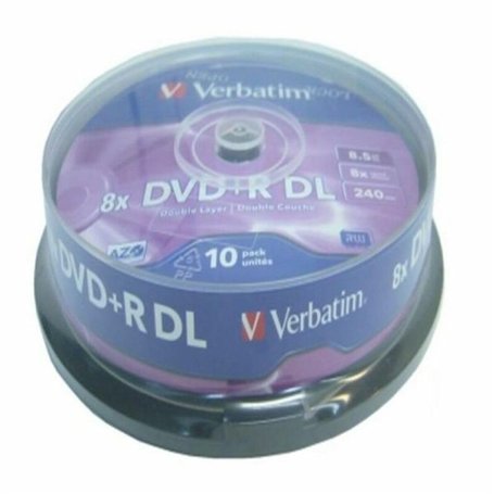 Verbatim 43666 8.5Go 8x double couche DVD+R Matt Silver - 10 Pack Spindle