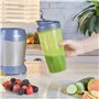 Petra PT2002V4SILVERVDEEU7 NutriMax Mixeur, Blender Polyvalent pour Smoothies, Jus & Soupe, 1000W, 2 Gobelets et Couvercles Sans