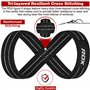 RDX Figure 8 Sangle, Sangle Musculation Gym Levage Support de Poignet Bandage Fitness Lifting Straps Entraînement Bodybuilding H