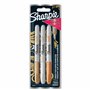 Sharpie Lot de 6 marqueurs permanents métallisés - Pointe fine - Couleurs métalliques assorties - Or, Argent, Bronze
