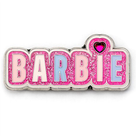 Barbie Pin's avec logo scintillant – Rose