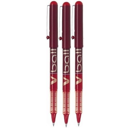 Pilot VB5 Stylo Rouge Stylo roller V Ball Fine stylos pointe métal 0