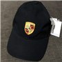 Casquette avec blason de la marque Porsche noire