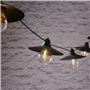 Lights4fun Guirlande Guinguette Solaire à 15 Ampoules avec Abat-Jour au Style Industriel LED Blanc Chaud 8 Modes de 2,5 m Rechar