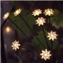Lights4fun Balise Solaire en Forme de 8 Fleurs à Piquets Amovibles avec LED Blanc Chaud Lampe Solaire de 67 cm Décoration pour J