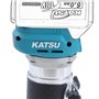 KATSU FIT-BAT 18V/21V Brushless Affleureuse à Bois Défonceuse sans Fil Routeur Menuisiers Outil avec Base, 3 Mandrins 1/4", 6 mm