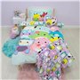 Character World Squishmallows Parure de lit Simple sous Licence Officielle Flash | Parure de lit réversible Double Face avec tai