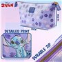 Disney Trousse de Toilette Stitch Pochette Maquillage Voyage Rangement Makeup Bag Vanity Idée Cadeau Fille Ado Femme, Violet, Ta
