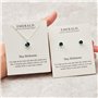 Philip Jones Ensemble collier et boucles d'oreilles avec pierre de naissance de mai (émeraude) créé avec des cristaux Zircondia®