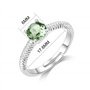 Philip Jones Bague en Cristal réglable Vert Clair créée avec des Cristaux Zircondia®