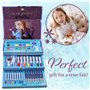 Disney Frozen Kit Dessin Enfant Peinture Enfant Crayons de Couleur et de Cire Peinture Aquarelle Feutres Coloriage Kit Créatif E