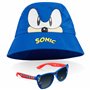 SONIC THE HEDGEHOG Bob Enfant Ensemble Bob Garcon Fille et Lunettes de Soleil Enfant UV400 Casquette Chapeau Plage Enfant Protec