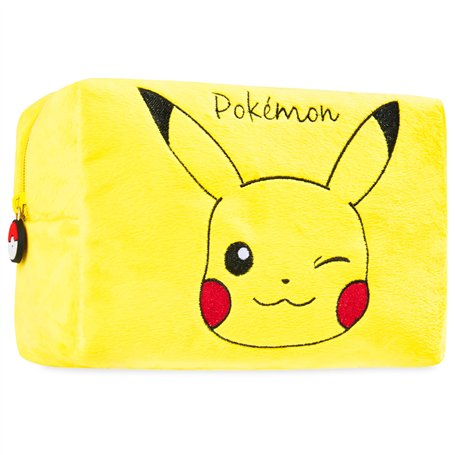 Pokemon Trousse de Toilette Makeup Bag Pikachu Pochette de Voyage Zippée Femme Fille Ado Idée Cadeau Pikachu