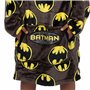 DC Comics Vêtements d'intérieur à Capuche en Polaire surdimensionnée pour Enfants Batman Gris Taille Unique