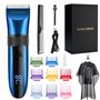 BarberBoss Tondeuse à barbe et à cheveux sans fil – Étanche avec lames en céramique