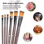 Volumoon 6 Pcs Pinceaux Kits, Pinceaux de Peinture à l'huile pour Aquarelle, Gouache Acrylique Peinture Brosse, Pinceaux pour En