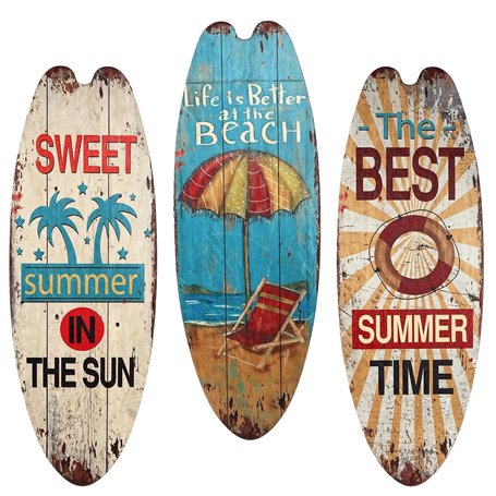 Litinliv 3 pièces Panneau de planche de surf en bois