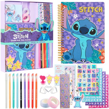 Disney Stitch Kit Journaling Kit DIY Enfant Ado Fournitures de Loisirs Créatifs Carnet de Notes A5 Autocollants Notes Autocollan