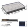 Kurtzy Kit de Calligraphie avec 6 Plumes, Cartouches et Adaptateur d’Encre (14 Pièces) - Stylo Plume Calligraphie avec Encre Ble