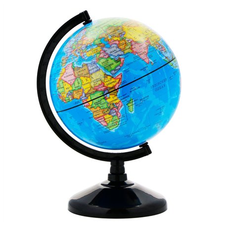 Exerz 14cm Globe Terrestre - Carte en Allemagne - Globe politique éducatif - Décoration/Géographie - Diamètre 14cm