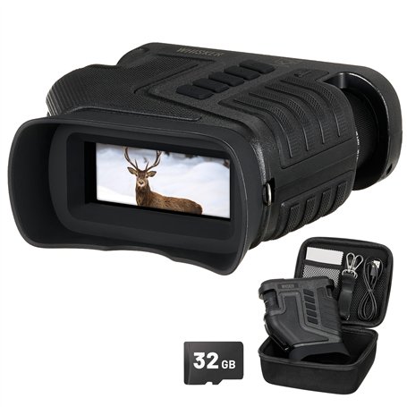 Jumelles de Vision Nocturne Nightfox Whisker | Zoom Optique réglable 1-10x | Portée de 270 mètres | Enregistrement vidéo