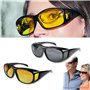 Boolavard Pack de 2 Lunettes de vision nocturne pour automobilistes, pour porteurs de lunettes, verres polarisants teintés, conf