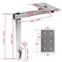 MARVIX Système de pieds de table amovibles pivotants à 360° - Support de base réglable pour table de camping car T5 T6 - Pour ca
