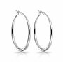 Boucles d'oreilles créoles plaquées argent 40 mm
