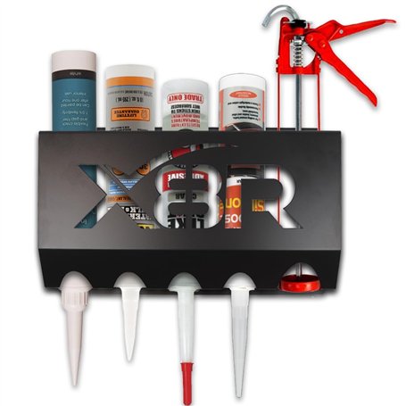 Tube en silicone pour pistolet à calfeutrer - Support mural en métal - Rangement mural - Idéal pour van et atelier