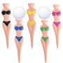 Tees de Golf Drôles Bikini 5 pièces 76 mm Tees de Golf Amusants pour Filles Tees de Golf en Plastique pour Hommes Femmes Entraîn