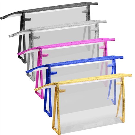 Anseom 5 PCS Sacs de Maquillage en PVC