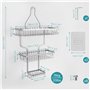 3-Niveaux Etagere Porte Douche et Savon a Suspendre - avec 3 paniers