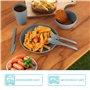 Belle Vous Kit Vaisselle Camping - Set Pique Nique 4 Pièces Vaisselle Plastique Reutilisable avec Assiette Bol Tasse et Couverts
