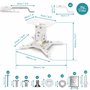BELLE VOUS Support Plafond Videoprojecteur Universel Blanc - Supporte 23 à 35 cm & 8 kg - Support Mural Videoprojecteur en Allia