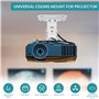 BELLE VOUS Support Plafond Videoprojecteur Universel Blanc - Supporte 23 à 35 cm & 8 kg - Support Mural Videoprojecteur en Allia