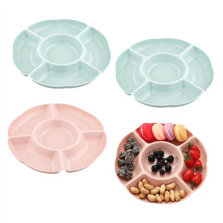 Chstarina 4 Pcs Plateaux à Compartiments Reutilisable