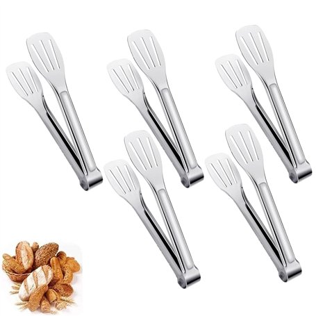 Lot de 5 pinces de cuisine en acier inoxydable de 22