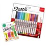 Sharpie Marqueurs permanents à pointe ultra fine pour des marques précises Couleurs assorties | Surligneurs à pointe biseautée |