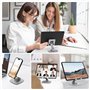 Euqvunn Base Stable Support Telephone Voiture, Réglable en Hauteur Support Tablette, Rotation Libre à 360° Support Telephone Bur
