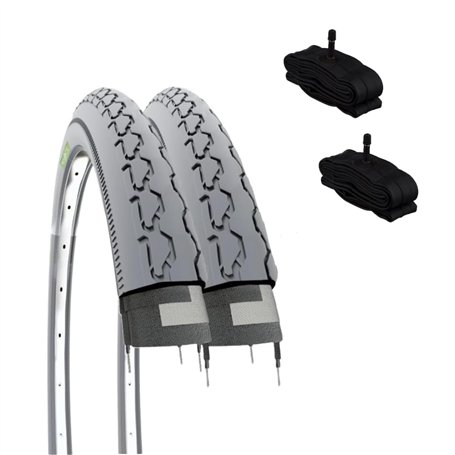 2 pneus 24 x 1 3/8 (37-540) + Chambres à air amérique